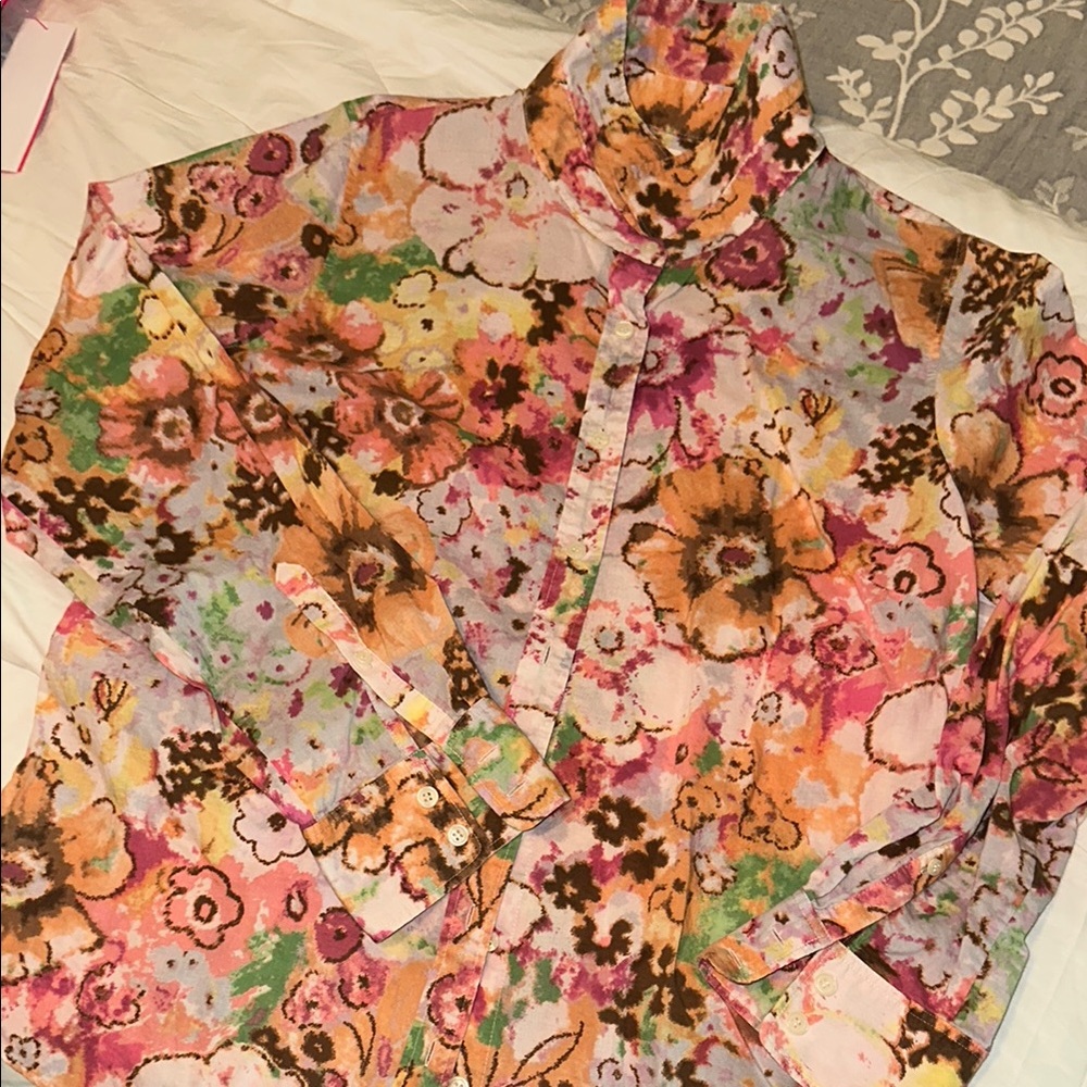 J. Crew The Perfect Shirt SZ L